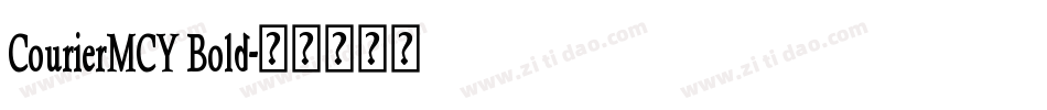 CourierMCY Bold字体转换